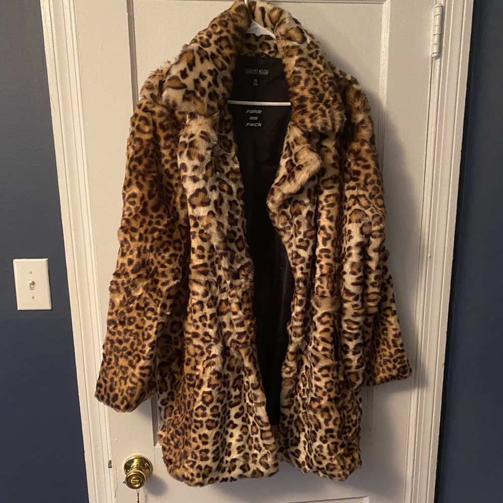 Leopard Print Coat Dolls Kill/Current Mood Sz. 2X